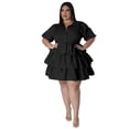 thumbnail image 1 of AURA Women Plus Size Shirt Dress Button Casual Summer Midi Dress Loose Fit Office Vacation Dress, 1 of 5