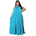 thumbnail image 1 of AURA Women Plus Size Spaghetti Strap Maxi Dress Casual Loose Summer Beach Dress, 1 of 4