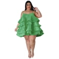 thumbnail image 1 of AURA Women Sleeveless Square Neck Ruffle Strap Dress Sexy Princess Midi Dress Summer Vacation Dress, 1 of 6