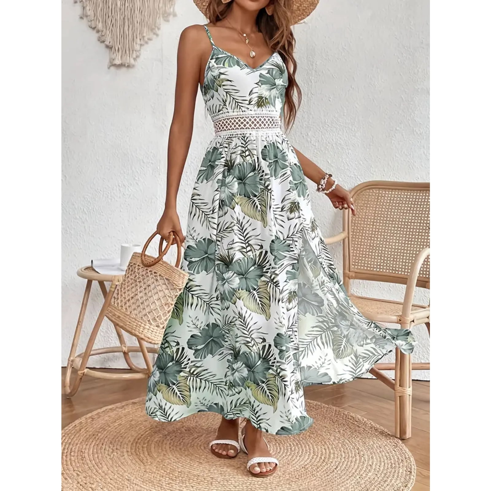 cotton summer maxi dresses R.Vivimos Womens Button V Neck Dress, Army Green cat_dresses_under_��20 What Color Shoes to package of:50 pieces