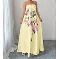 thumbnail image 1 of AURA Womens Plus Size Off Shoulder Floral Maxi Dress Summer Casual Loose A Line Beach Dress Bigsize, 1 of 4