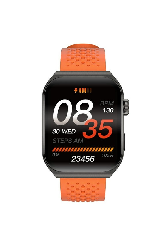 AM10B Stylist square watch with curved AMOLED screen, IP67 waterproof, Health monitor, 100 sport mode, Messege notifications, Bluetooth Calling, Music control, Camera control, Weather report