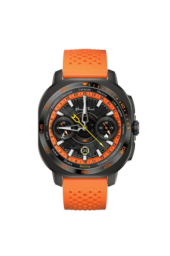 AM32 Stylist business watch with AMOLED screen, 3ATM waterproof, Health monitor, 100 sport mode, Messege notifications, Bluetooth Calling, Music control, Camera control, Weather report