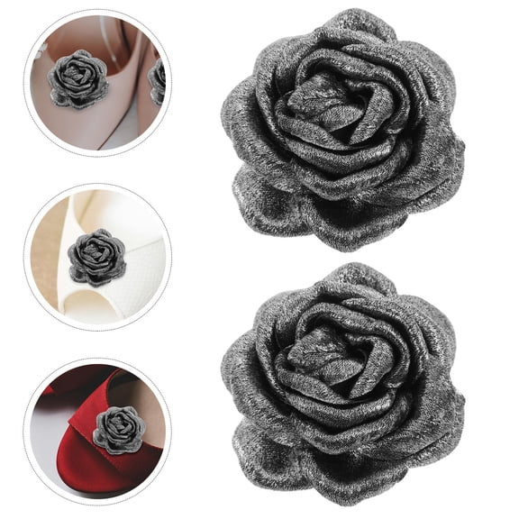 AURARMLET 1 Pair Flower Clips Elegant Handmade Shoe Charms for Women's Hats Bags Shoes Accessories