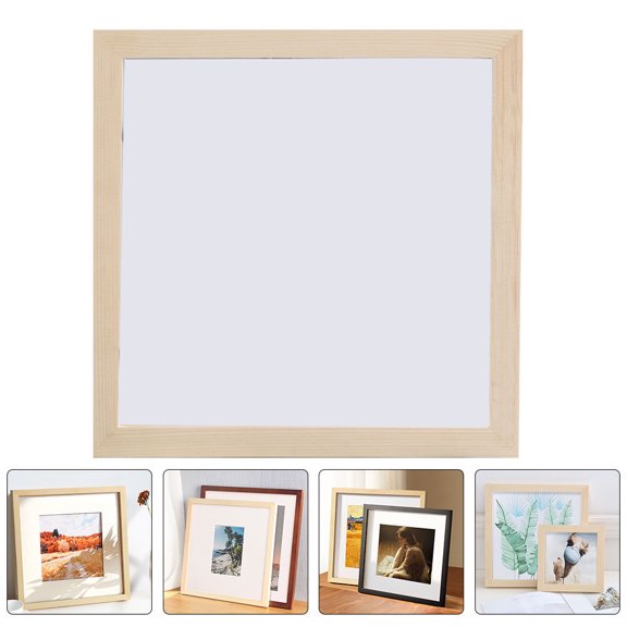 AURARMLET 1 Piece Desktop Decoration Picture Holder Simple Design Timber Material 21X21CM