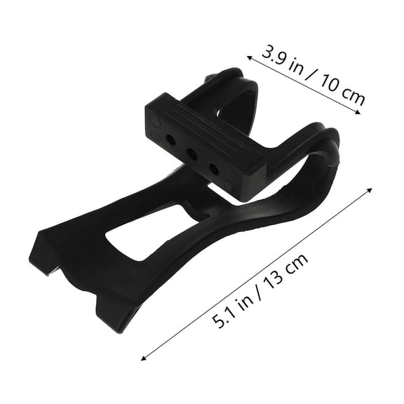 AURARMLET 1 Set Black Plastic Replaceable Footrest Clips Exercise Bike Toe Cage Kit