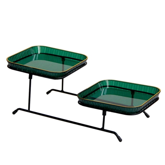 AURARMLET 1 Set Cake Serving Stand with Iron Frame and Plastic Tray 34x12x15.2in for Dessert Display and Afternoon Tea