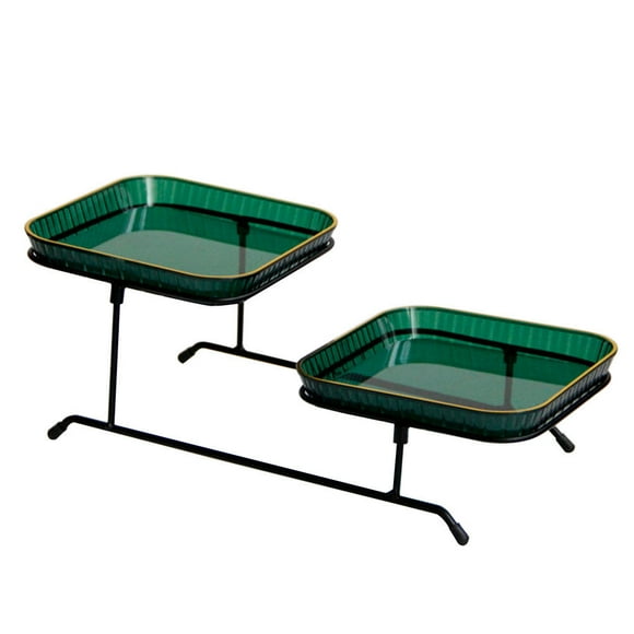 AURARMLET 1 Set Cake Serving Stand Iron Plastic 34x12x15 2in For Afternoon Tea