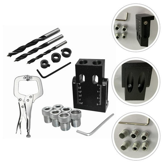 AURARMLET 1 Set Drill Punch Locator Black Multi Color Drill Bit Guide For Diy Projects 3.8x6.7Cm