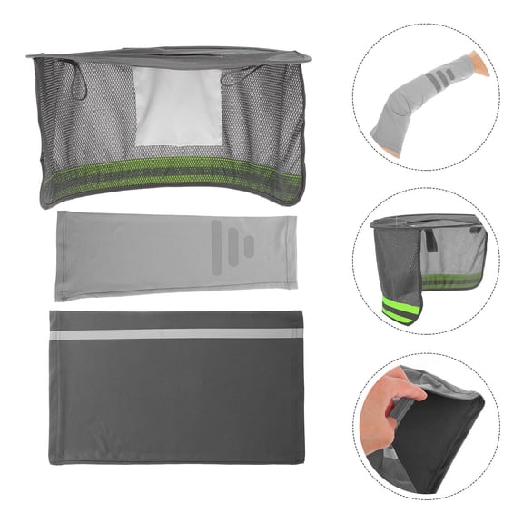 AURARMLET Hardhat Shade Brim Grey Ice Silk with Elastic Adjustment for Outdoor Work and Installations