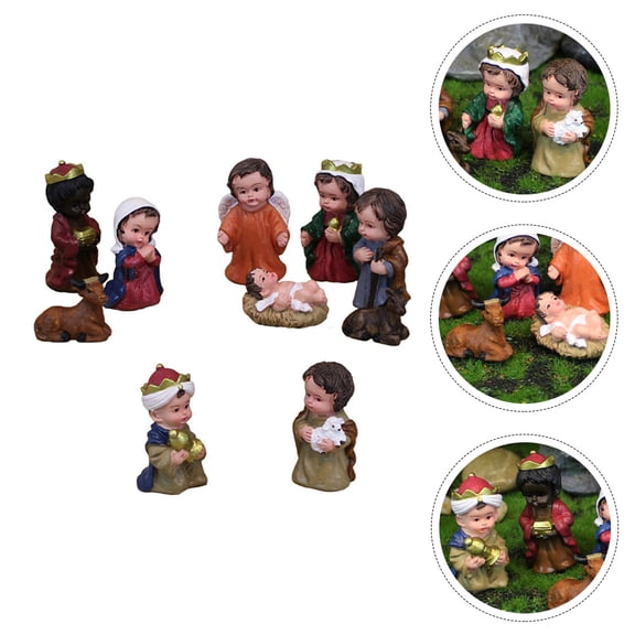 AURARMLET Nativity Scene Figurines Set of 1 Resin Tabletop Decoration for Home and Family Holiday Display