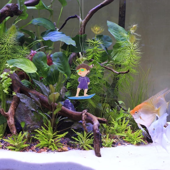 AURARMLET 1Set Resin Floating Marine Animal Figurine Aquarium Decoration