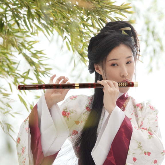AURARMLET Beginner Flute Dizi with Open Hole Design, Brown Tone, 66cm Length, Ideal for Music Students and Enthusiasts