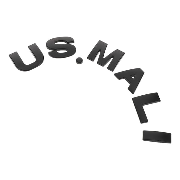 AURARMLET 1 Set Black Self-Adhesive Alphabet Decals for Outdoor Mailboxes, Decorative Weatherproof Letter Stickers