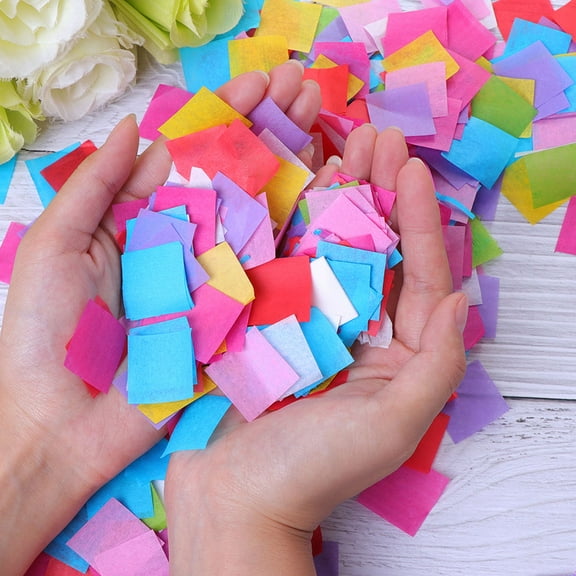 AURARMLET 1 Set Square Confetti Assorted Color Paper for Wedding Events