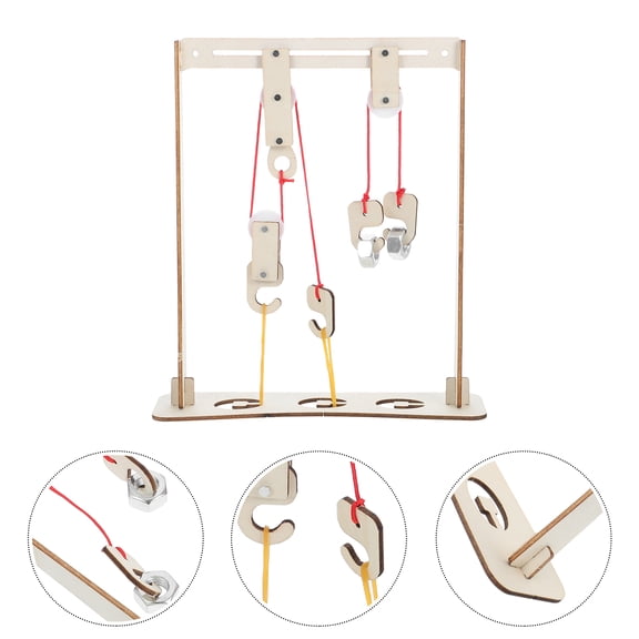 AURARMLET Wooden and Plastic Crane Tools Set for Physics Experiment Hands-On Learning Educational Kit