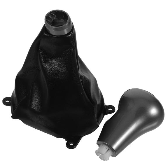 AURARMLET 1Set Easy Install Black Manual Gear Shift Knob and Protective Shift Boot Cover