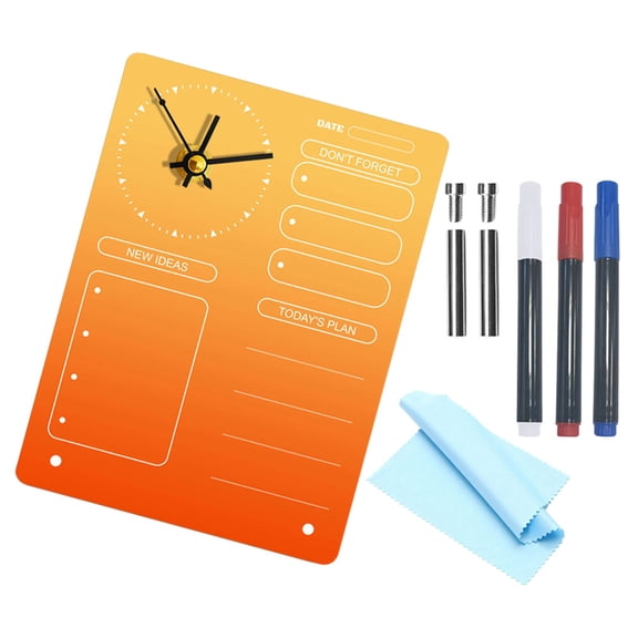 AURARMLET 1 Set Whiteboard Planner Acrylic Rectangular For Task Management Planner Home Use Office Use