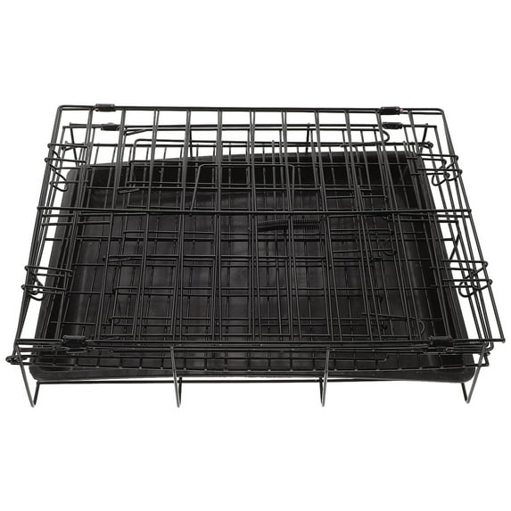 AURARMLET Black Wire Dog Kennel for Small Dogs, Indoor Pet Crate Confinement, and Secure 1 Set