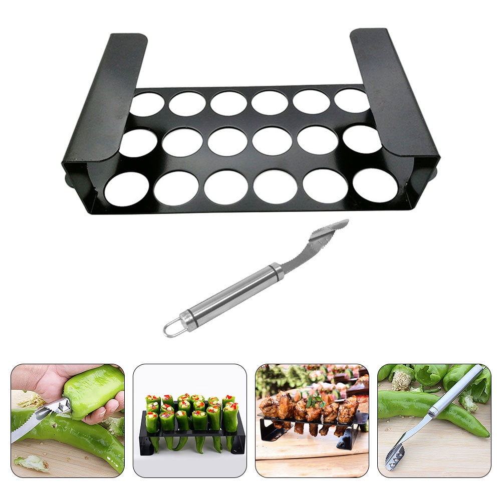 Barbecue Grill Rack With Handles AURARMLET 1Set Outdoor Barbecue Grill Rack with Pepper Corer and Handle ...