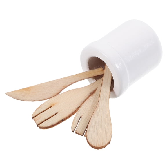 AURARMLET Mini Kitchen Utensil Set for Collectors, Wooden Handle, 1 Set, and Compact Cooking Tools