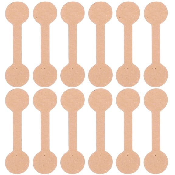 AURARMLET 100Pcs Golden Kraft Paper Price Tags Adhesive Labels for Jewelry Shop Use and Stock Tracking