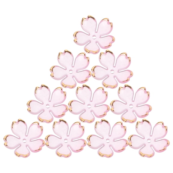 AURARMLET Acrylic Cherry Blossom Beads Assorted Color for Jewelry Making 100Pcs