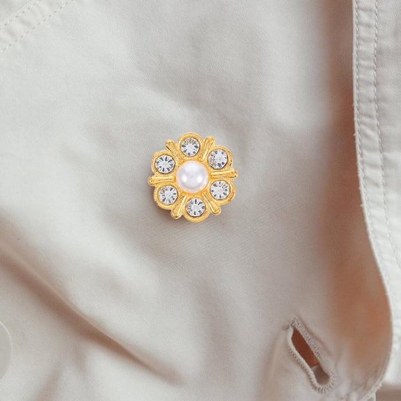 AURARMLET 100Pcs Zirconia Button Embellishments for Clothing Craft Projects