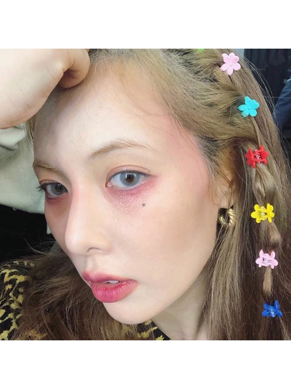 100Pcs Hair Claw with Floral Design Assorted Color for Elegant Everyday Styling