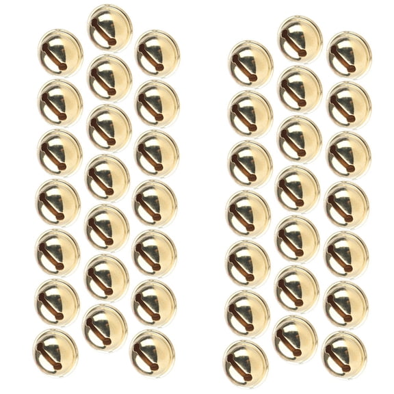 AURARMLET 100Pcs Christmas Tree Decorations Golden Solid Iron Jingle Bells for Hanging Ornament