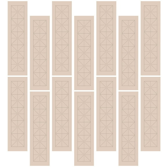 AURARMLET 100Sheets Chinese Calligraphy Paper 34.0X9.0X0.4In Brown Rectangular Grid for Writing