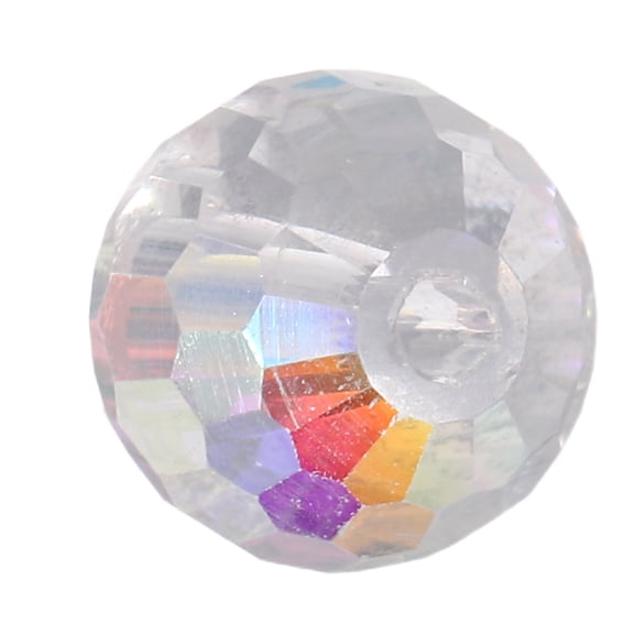 AURARMLET Round Glass Beads Shimmering Transparent Crystal for Bracelets and Sun Catchers 100Pcs