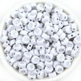 thumbnail image 1 of AURARMLET 100pcs Keychain Letter Beads: Acrylic Alphabet B Beads - Flat Round Charms for DIY Keyrings Bag Charms & Crafting Projects, 1 of 6