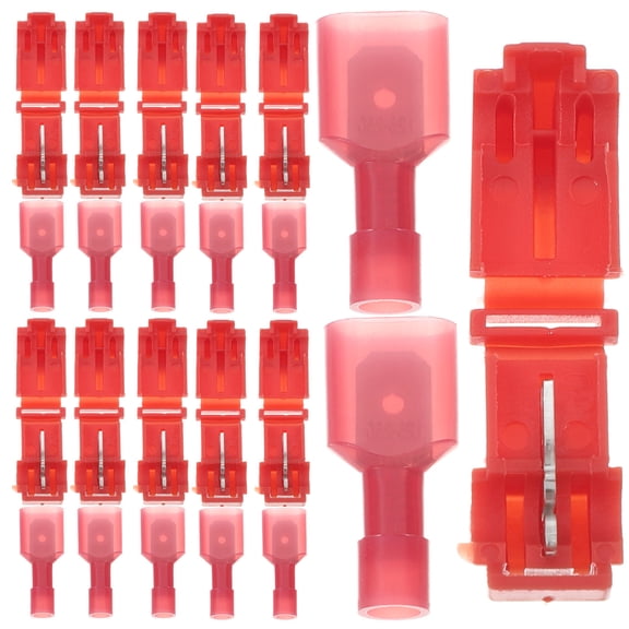 AURARMLET 100pcs Red Quick Splice Wire Connectors Kit for Efficient Electrical Connections in Automotive and Marine Applications