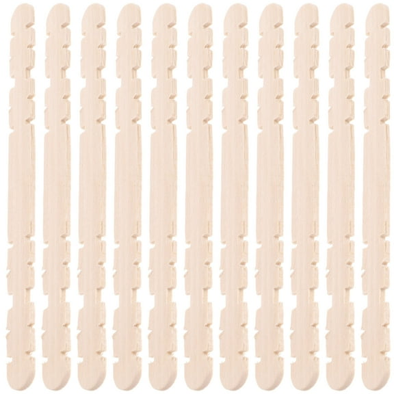 AURARMLET 100pcs Wooden Ice Cream Sticks Beige Craft Sticks for Handmade Roses Family Projects