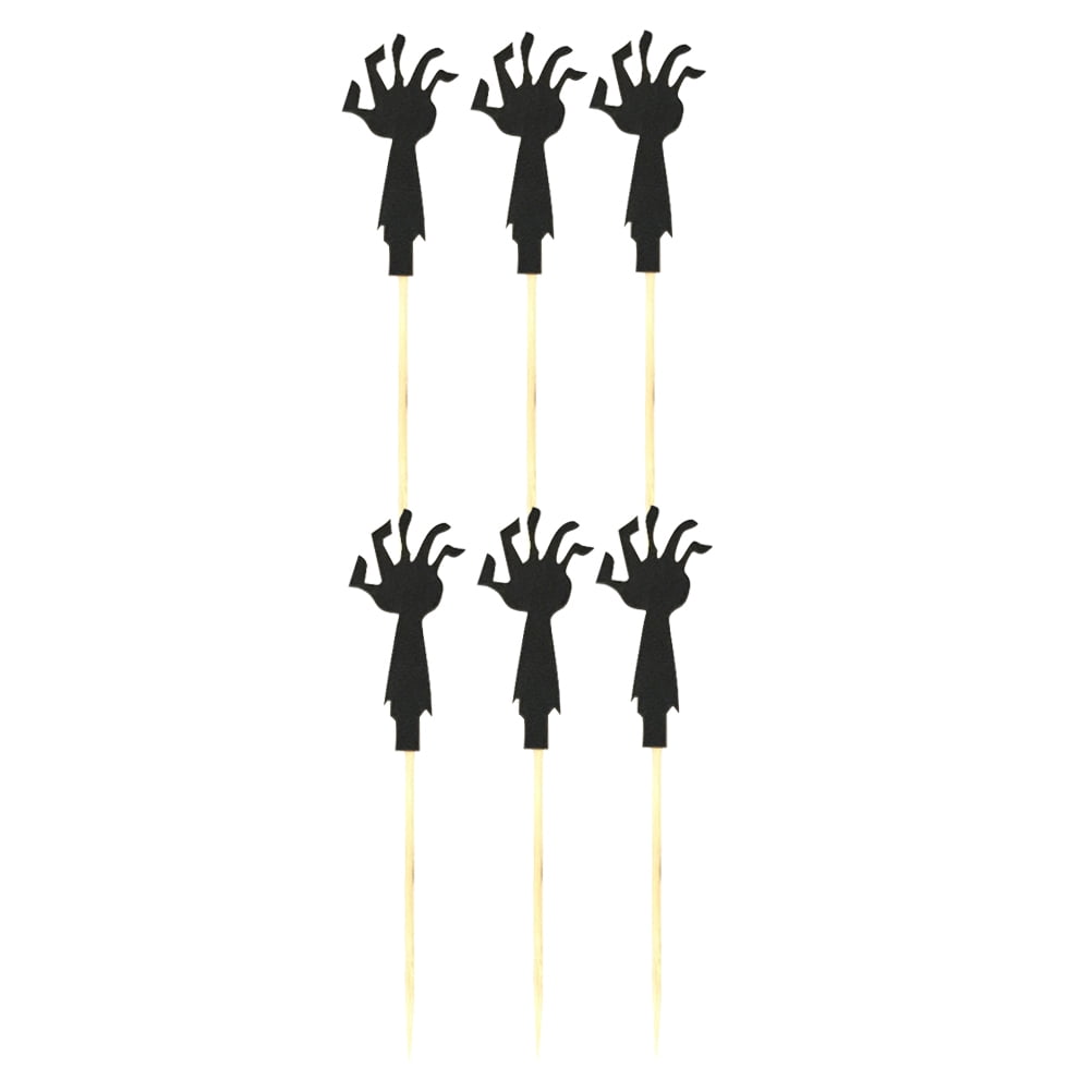 AURARMLET 10PCS/Set Black Hand Shape Cake Inserts for Holiday ...