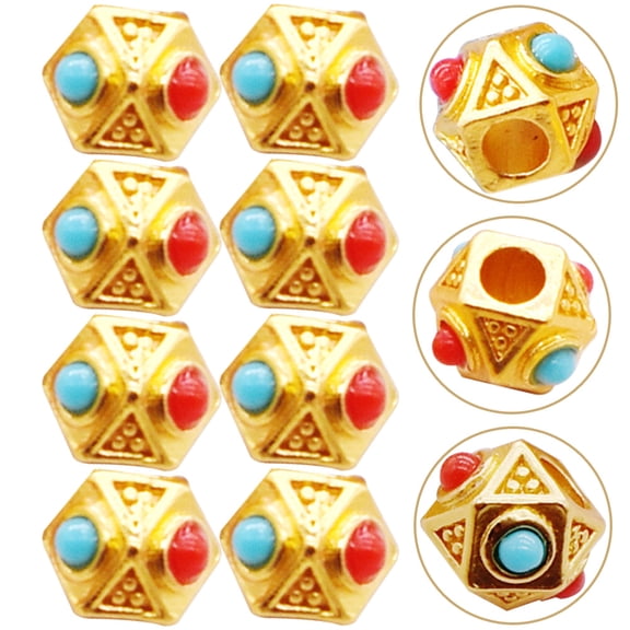 AURARMLET 10Pcs Alloy Beads Assorted Color DIY Beads for Jewelry Making Bracelet Spacer Accessories