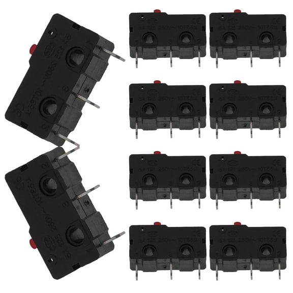 AURARMLET 10Pcs Appliance Switches Micro Black for Automatic Control in Industrial Use