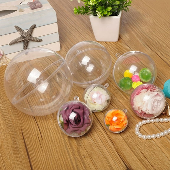 AURARMLET DIY Crafts Clear Plastic Balls Transparent Plastic 10pcs 3.93x3.93x3.93in