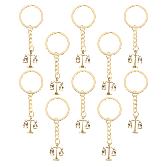 AURARMLET 10Pcs Handmade Metal Lawyer Keychain Alloy Key for Legal Professionals Practical Key Decoration