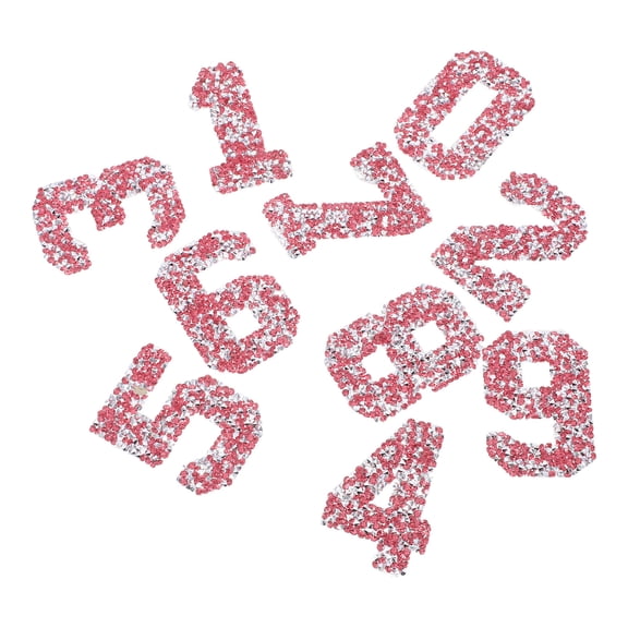 AURARMLET 10Pcs Glitter Appliques Rhinestone Stickers For Crafting Multi Iron On Transfers For Accessories