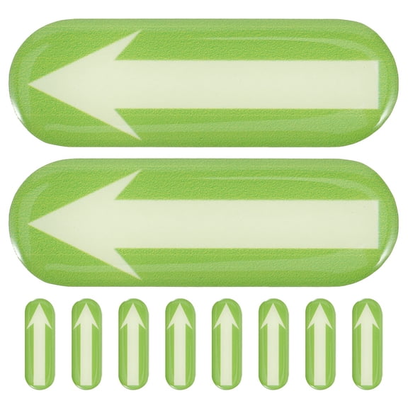 AURARMLET 10Pcs Light Green Automotive Reflective Stickers for Car Distance Marking