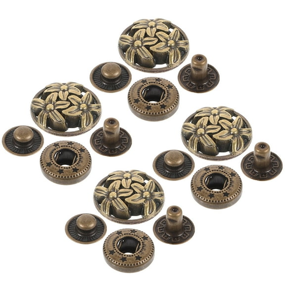 AURARMLET 10Pcs Metal Snap Fasteners for Fabric with Assorted Colors for Daily Use