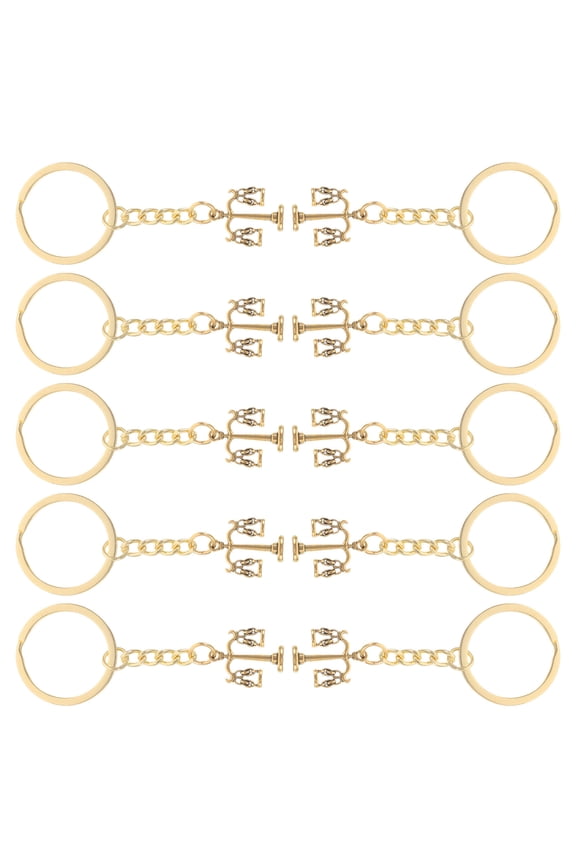 10Pcs Novelty Lawyer Keychain with Golden Alloy Scale of Justice for Graduation Presents