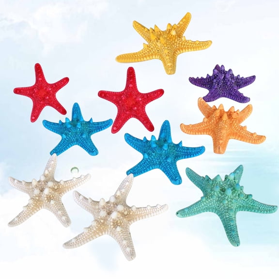 AURARMLET 10Pcs Ocean Themed Sea Star Ornaments for Home Decoration Photo Props Assorted Colors