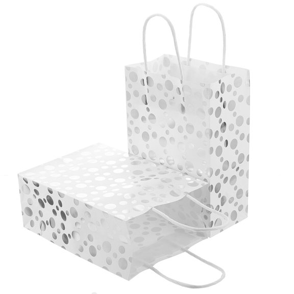AURARMLET 10Pcs Plated Silver Kraft Paper Pouch Reusable Storage Bag Eco Friendly Durable Material