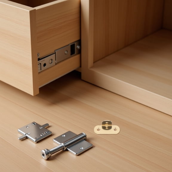 AURARMLET 10Pcs Small T Shaped Brackets in Golden Metal for Easy Installation and Strong Furniture Fixing