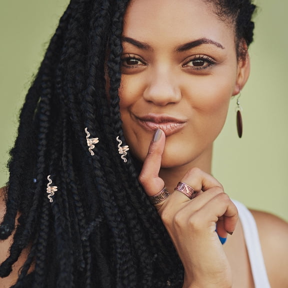 AURARMLET 10Pcs Vintage Style Golden Hair Coils for Braids Dreadlocks and Hair Accessories