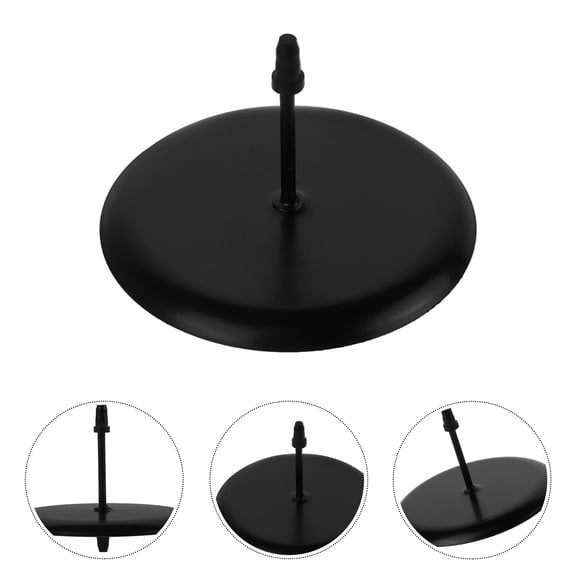 AURARMLET 10pcs Black Metal Candle Stand for Decor Festival Use Compact and Lightweight Tealight Fixators