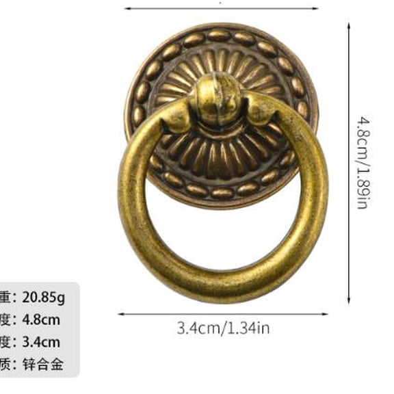 AURARMLET Set of 10 Copper Drawer Handles for Dressers - Decorative Knobs for Cabinets, Wardrobes & Furniture Hardware